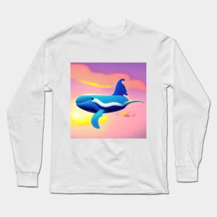 flying whale Long Sleeve T-Shirt